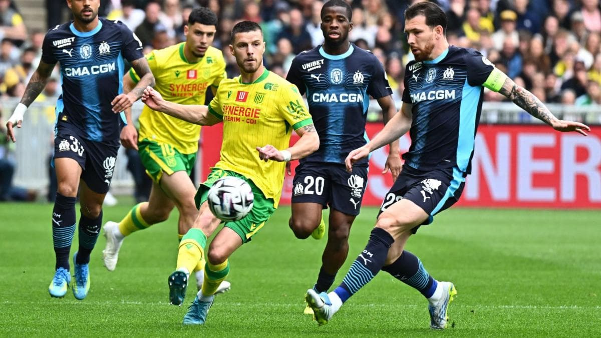 Nantes écrase l'OM et relève la tête dans le combat