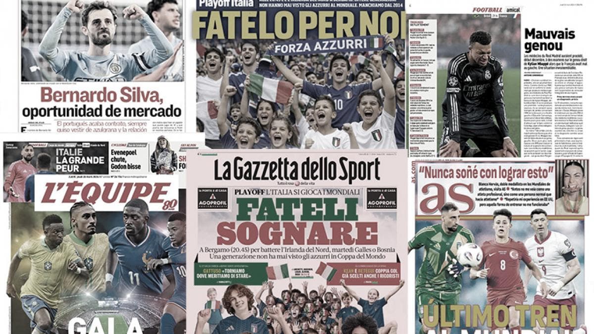 Italie en danger, France-Brésil enflamme la presse mondiale