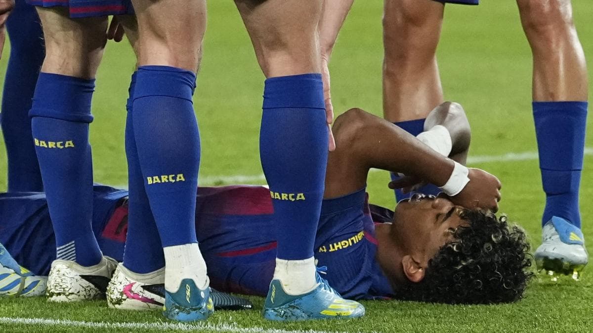 Lamine Yamal blessé après son penalty décisif contre le Celta