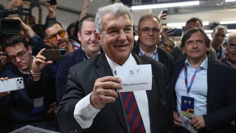 Joan Laporta réélu président du Barça avec une large avance