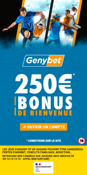 GenyBet — 250 € de bonus de bienvenue